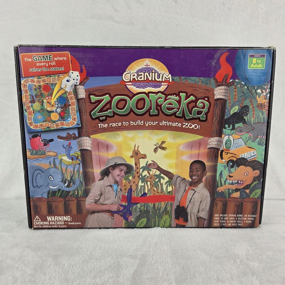 Zooreka Board Game COMPLETE Cranium 2006 Family Kids Animals Safari Zoo